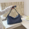 Adjustable Strap Denim Shoulder Bag