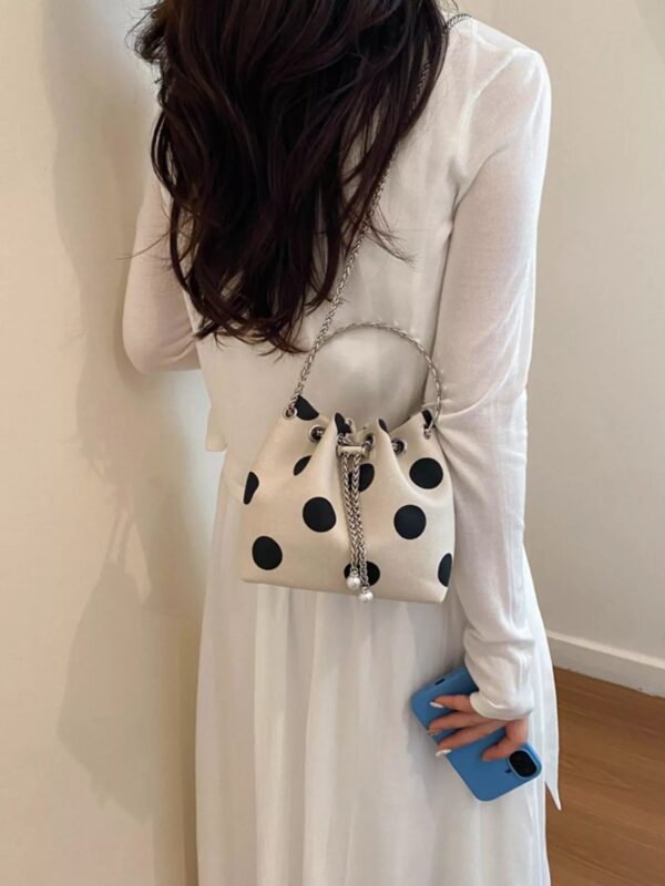Polka Dot Bucket Crossbody Bag