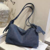 Adjustable Strap Denim Shoulder Bag