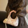 Polka Dot Ruched Handle Crossbody Bag