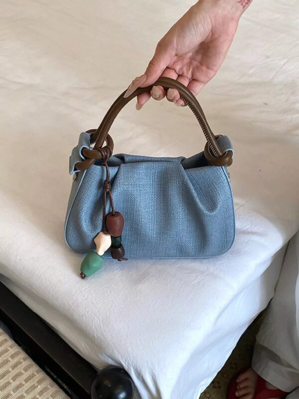 Ruched Top Handle Crossbody Bag