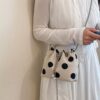 Polka Dot Bucket Crossbody Bag