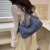 Adjustable Strap Denim Shoulder Bag